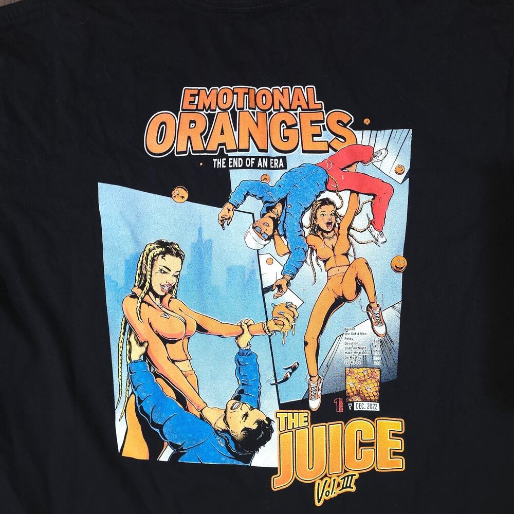Sour Orange The Juice Vol 3 Emotional Oranges T Shirt Black Graphic Tee - Picture 3 of 10